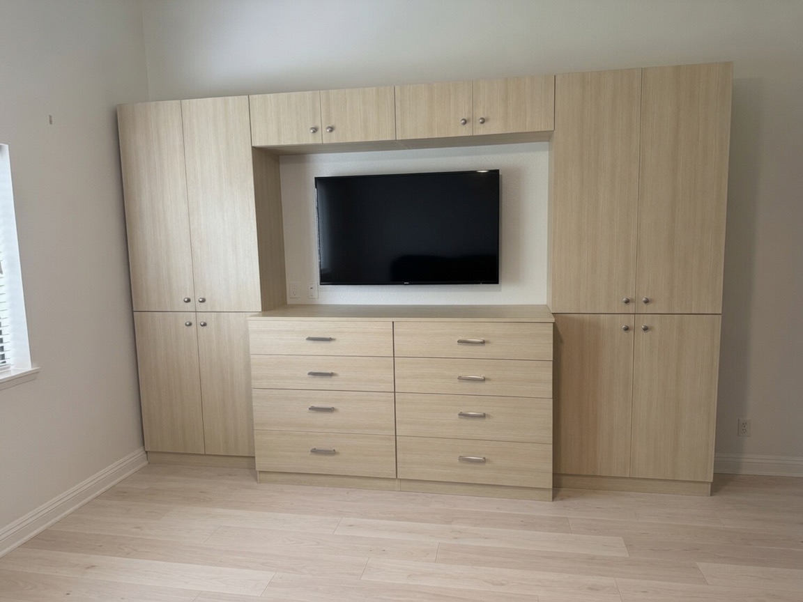 Bright reach-in closet